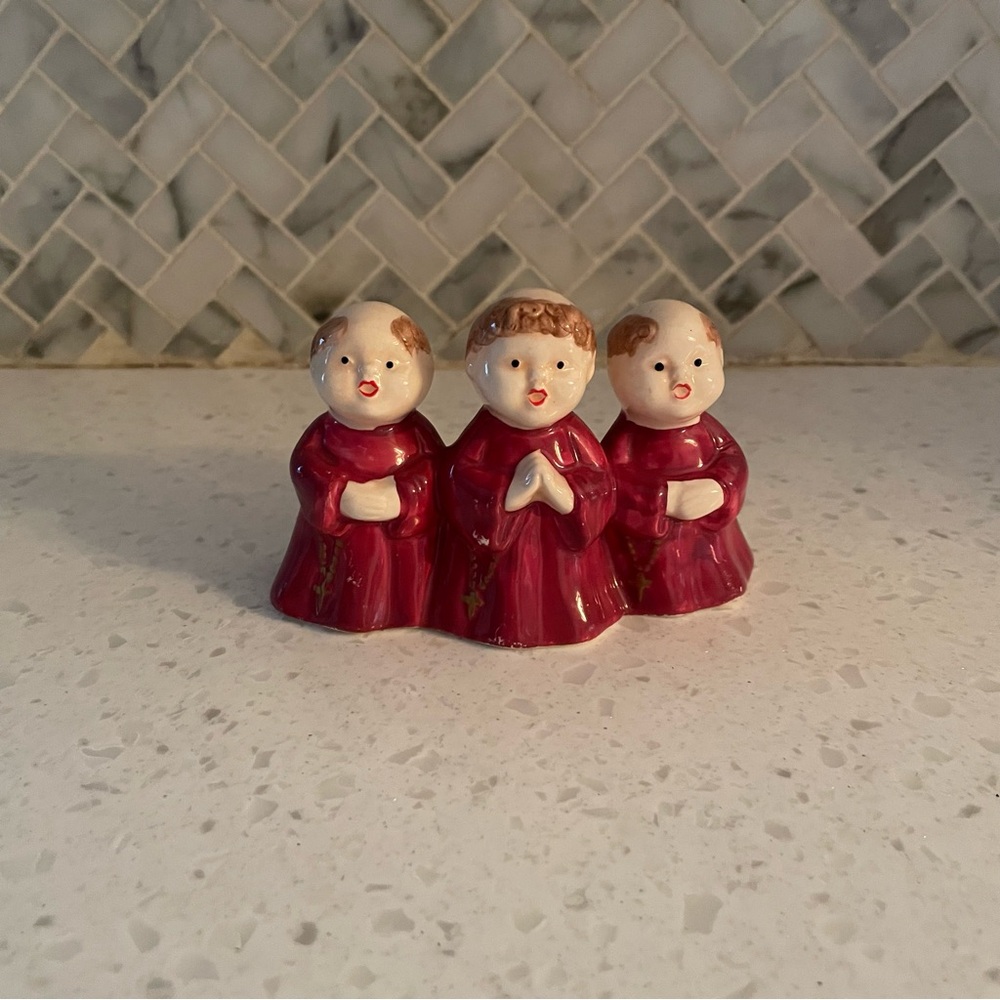 Vintage Department 56 Praying Monks Original Snow Village Dept 56 Christmas